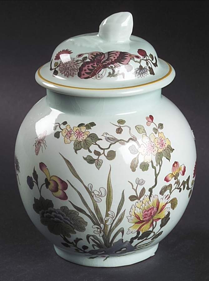 Ming Jade Sugar Bowl & Lid by Adams China-1