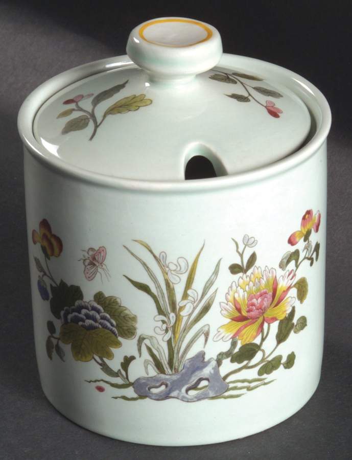 Ming Jade Marmalade & Lid by Adams China-1