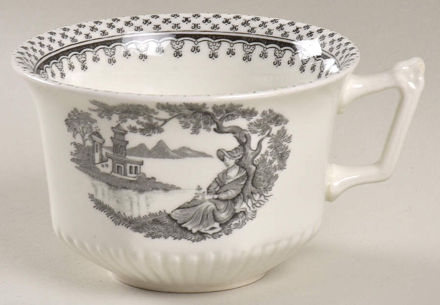 Minuet Black (Newer, Adams Bckstmp) Flat Cup by Adams China-1