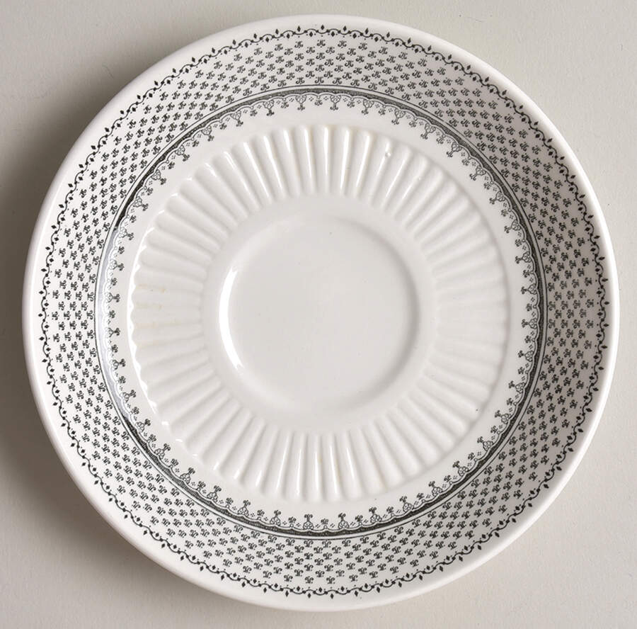 Minuet Black (Newer, Adams Bckstmp) Saucer by Adams China-1