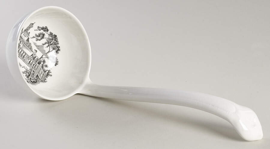 Minuet Black (Newer, Adams Bckstmp) Tureen Ladle by Adams China-1