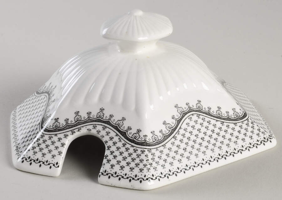 Minuet Black (Newer, Adams Bckstmp) Lid for Tureen by Adams China-1