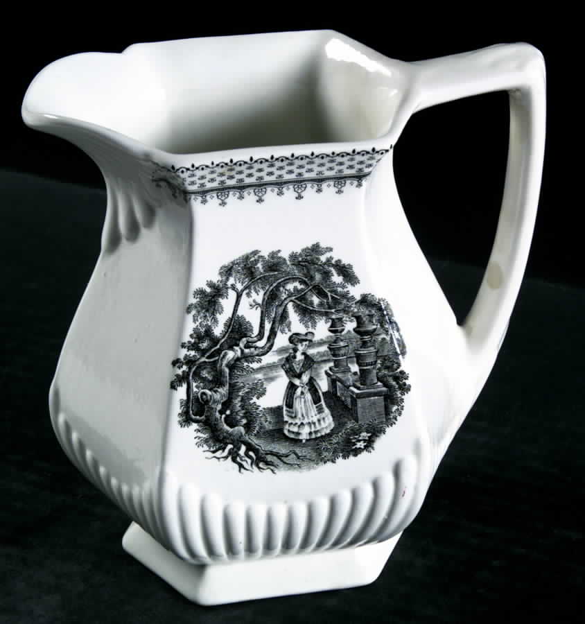 Minuet Black (Newer, Adams Bckstmp) 16 Oz Pitcher by Adams China-1