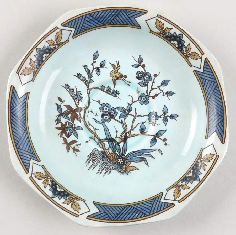 Ming Toi Blue Saucer for Oversized Cup by Adams China-1