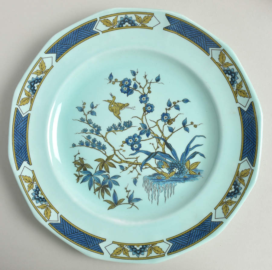 Ming Toi Blue Dinner Plate by Adams China-1