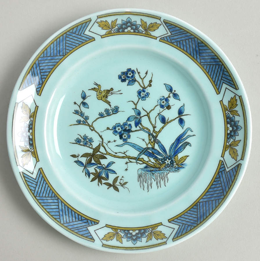 Ming Toi Blue Bread & Butter Plate by Adams China-1
