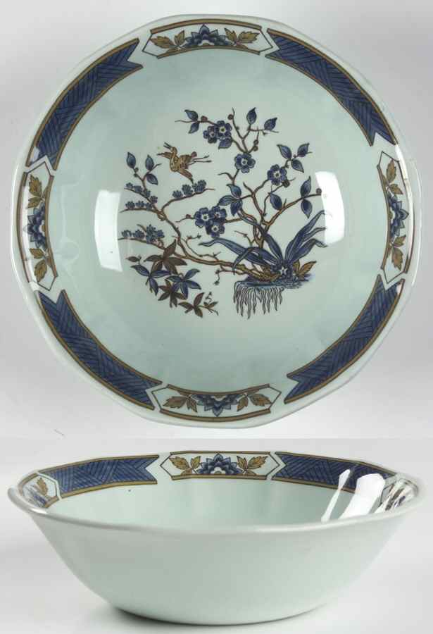 Ming Toi Blue Coupe Cereal Bowl by Adams China-1