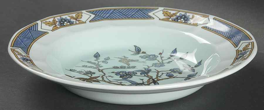 Ming Toi Blue Rim Soup Bowl by Adams China-1