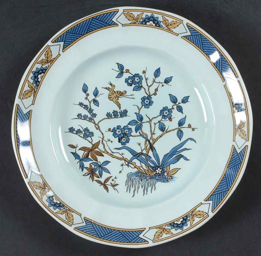 Ming Toi Blue Luncheon Plate by Adams China-1