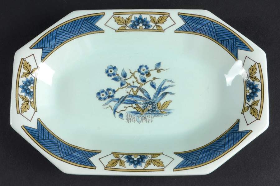 Ming Toi Blue Relish/Gravy Underplate by Adams China-1