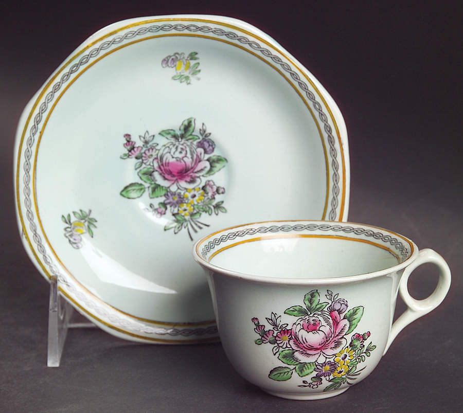 Nanking Flat Demitasse Cup & Saucer Set by Adams China-1