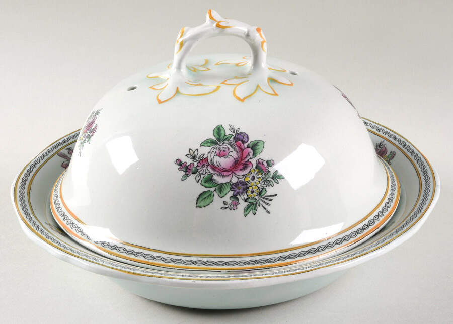 Nanking Round Covered Butter by Adams China-1