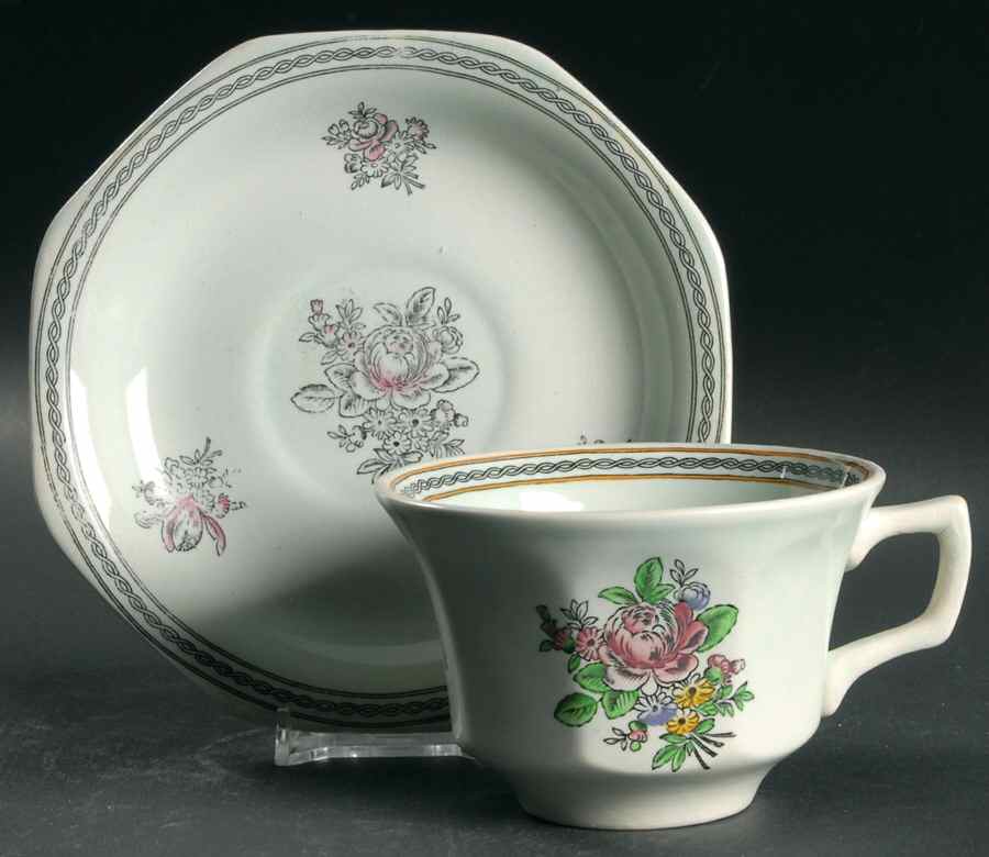 Nanking Oversized Cup & Saucer Set by Adams China-1
