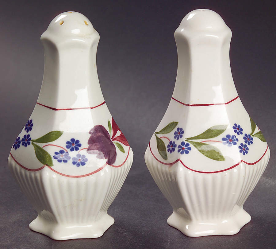 Old Colonial (Newer Backstamp) Salt & Pepper Set by Adams China-1