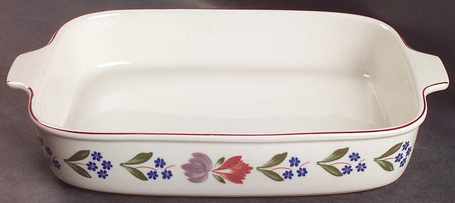 Old Colonial (Newer Backstamp) 12" Rectangular Baker by Adams China-1