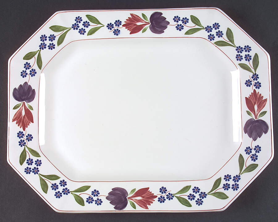 Old Colonial (Newer Backstamp) 14" Oval Serving Platter by Adams China-1