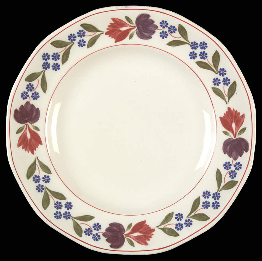 Old Colonial (Newer Backstamp) Dessert/Pie Plate by Adams China-1
