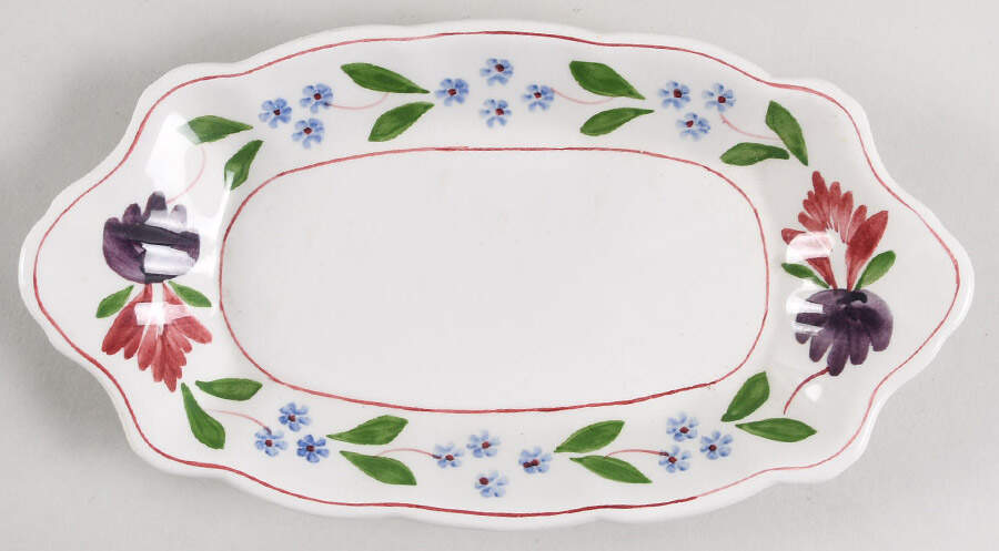Old Colonial (Newer Backstamp) Relish/Gravy Underplate by Adams China-1