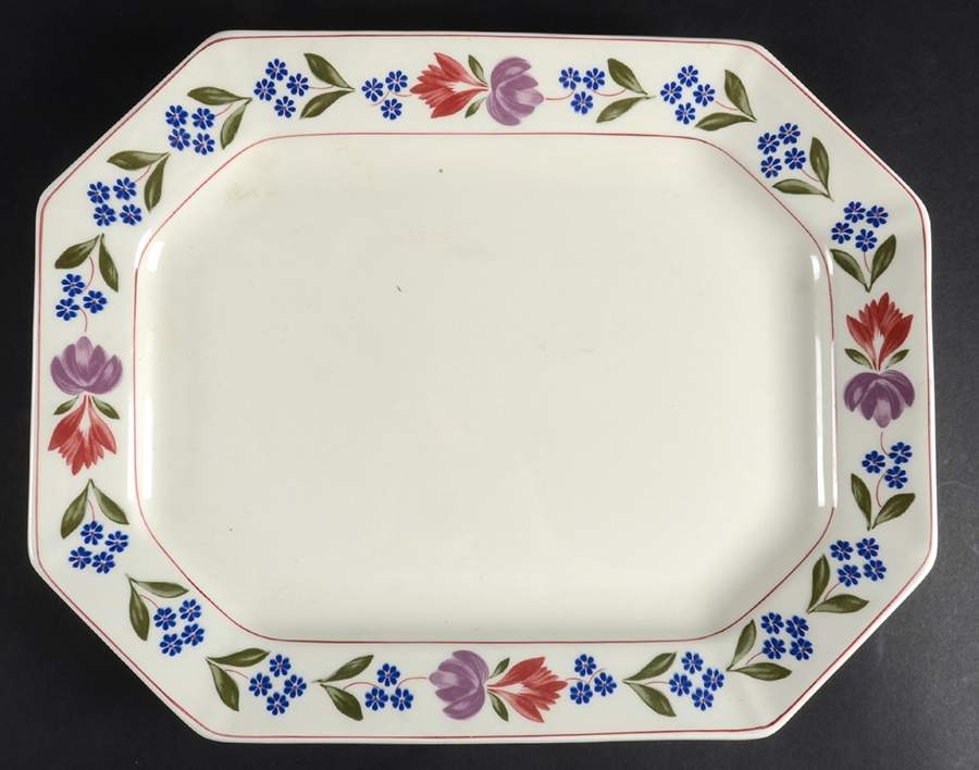 Old Colonial (Newer Backstamp) 16" Oval Serving Platter by Adams China-1