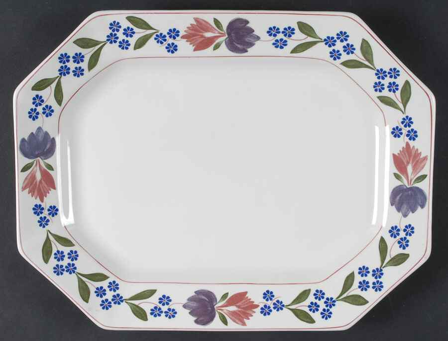 Old Colonial (Newer Backstamp) 13" Oval Serving Platter by Adams China-1