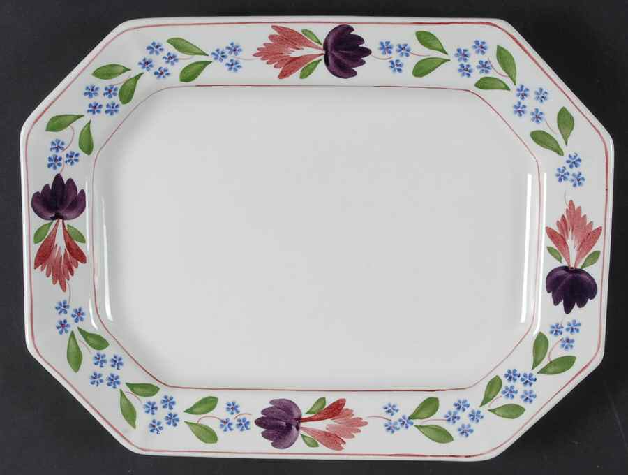 Old Colonial (Newer Backstamp) 11" Oval Serving Platter by Adams China-1
