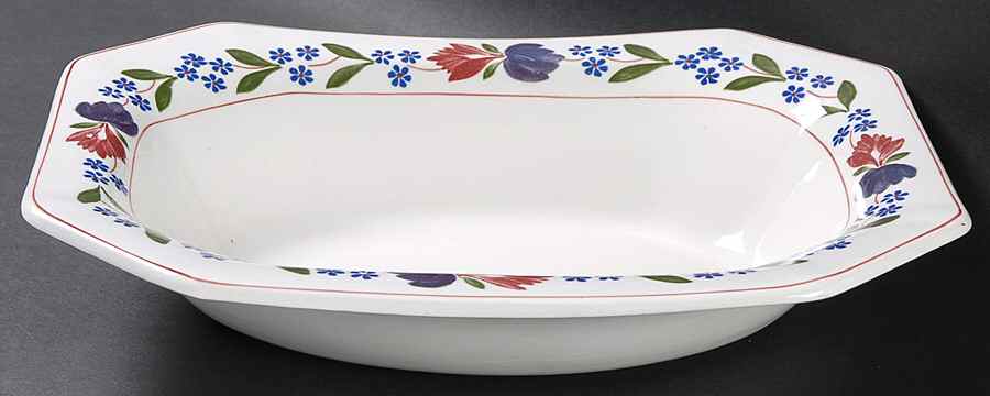 Old Colonial (Newer Backstamp) 10" Oval Vegetable Bowl by Adams China-1
