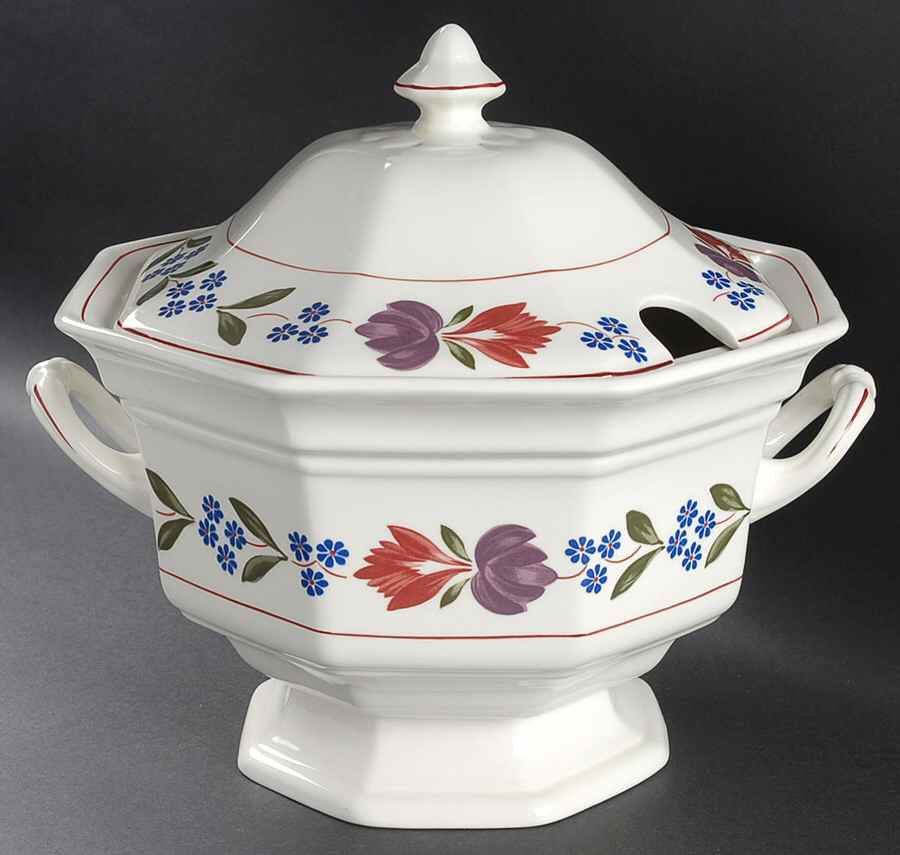 Old Colonial (Newer Backstamp) Tureen &  Lid by Adams China-1