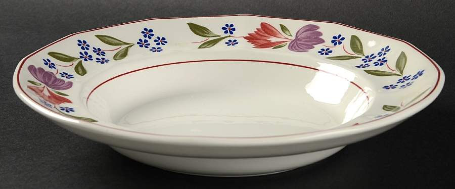 Old Colonial (Newer Backstamp) Large Rim Soup Bowl by Adams China-1