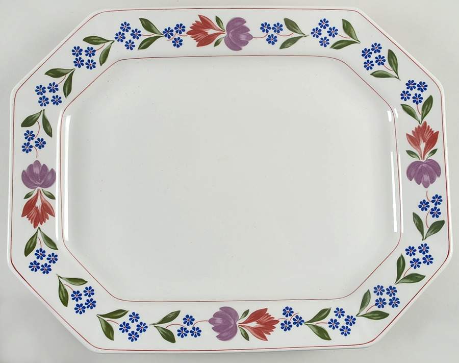 Old Colonial (Newer Backstamp) 15" Oval Serving Platter by Adams China-1