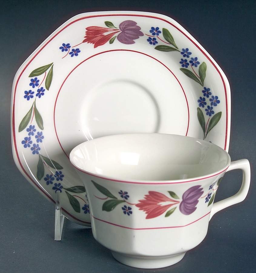Old Colonial (Newer Backstamp) Breakfast Cup & Saucer Set by Adams China-1