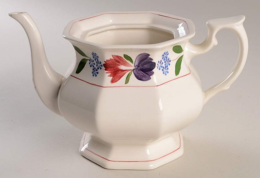 Old Colonial (Older Backstamp) Teapot No Lid by Adams China-1