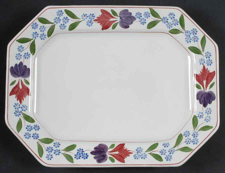 Old Colonial (Older Backstamp) 11" Oval Serving Platter by Adams China-1