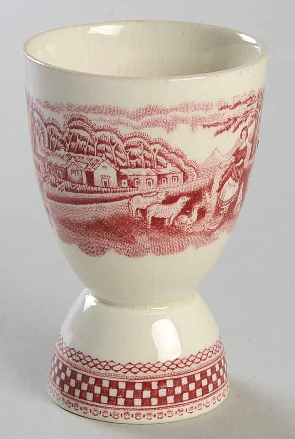 Old English Rural Scenes Double Egg Cup by Adams China-1