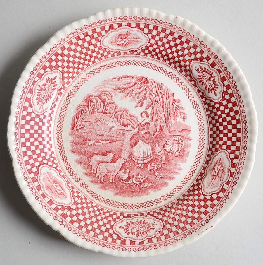 Old English Rural Scenes Salad Plate by Adams China-1