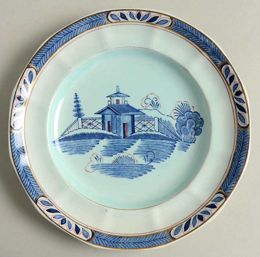Old Free Hand Luncheon Plate by Adams China-1