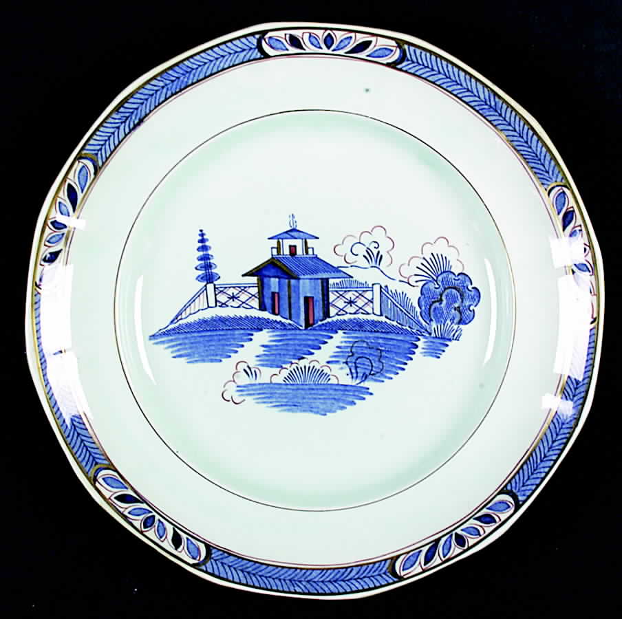 Old Free Hand Dinner Plate by Adams China-1