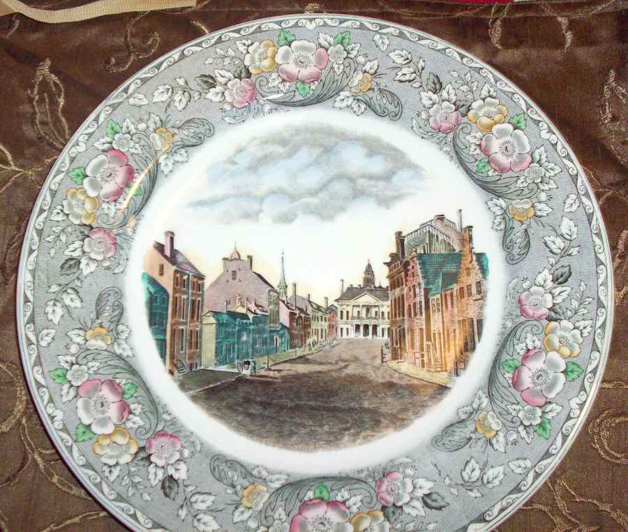 Old New York Dinner Plate by Adams China-1