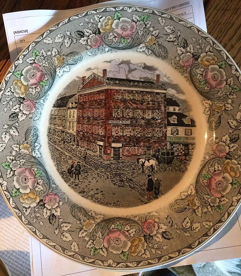 Old New York Dinner Plate by Adams China-1