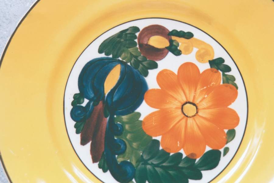 Cretonne Yellow Dinner Plate by Adams China-1