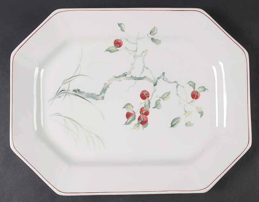 Persimmon 14" Oval Serving Platter by Adams China-1