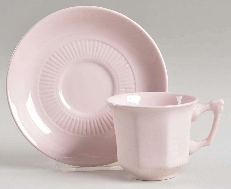 Princess Pink Flat Demitasse Cup & Saucer Set by Adams China-1