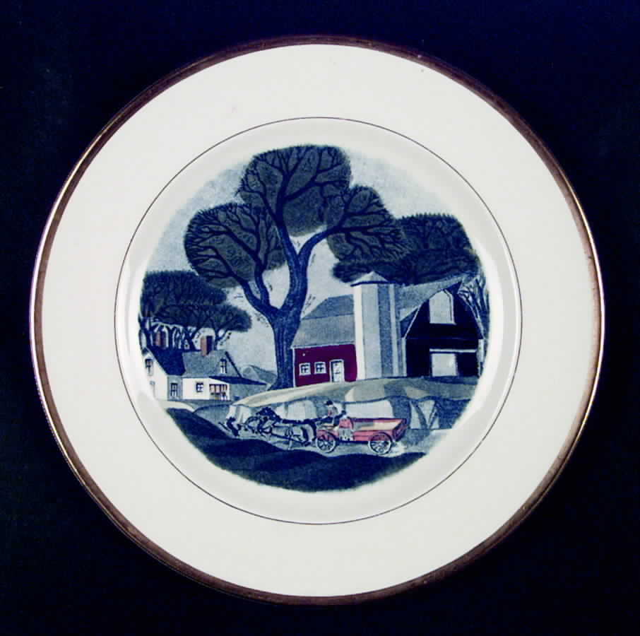 The Red Barn Dinner Plate by Adams China-1