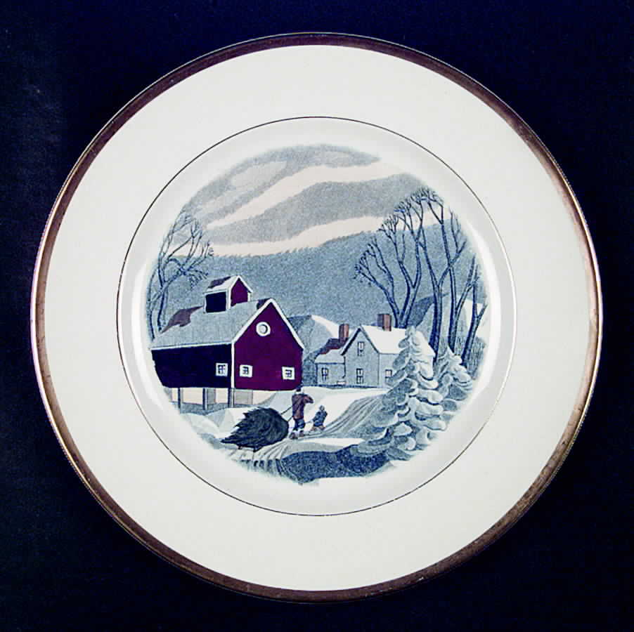 The Red Barn Dinner Plate by Adams China-1