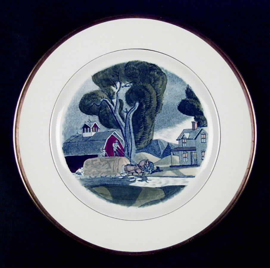 The Red Barn Dinner Plate by Adams China-1