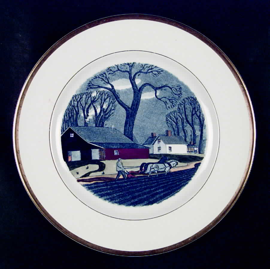 The Red Barn Dinner Plate by Adams China-1