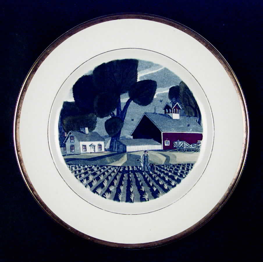 The Red Barn Dinner Plate by Adams China-1