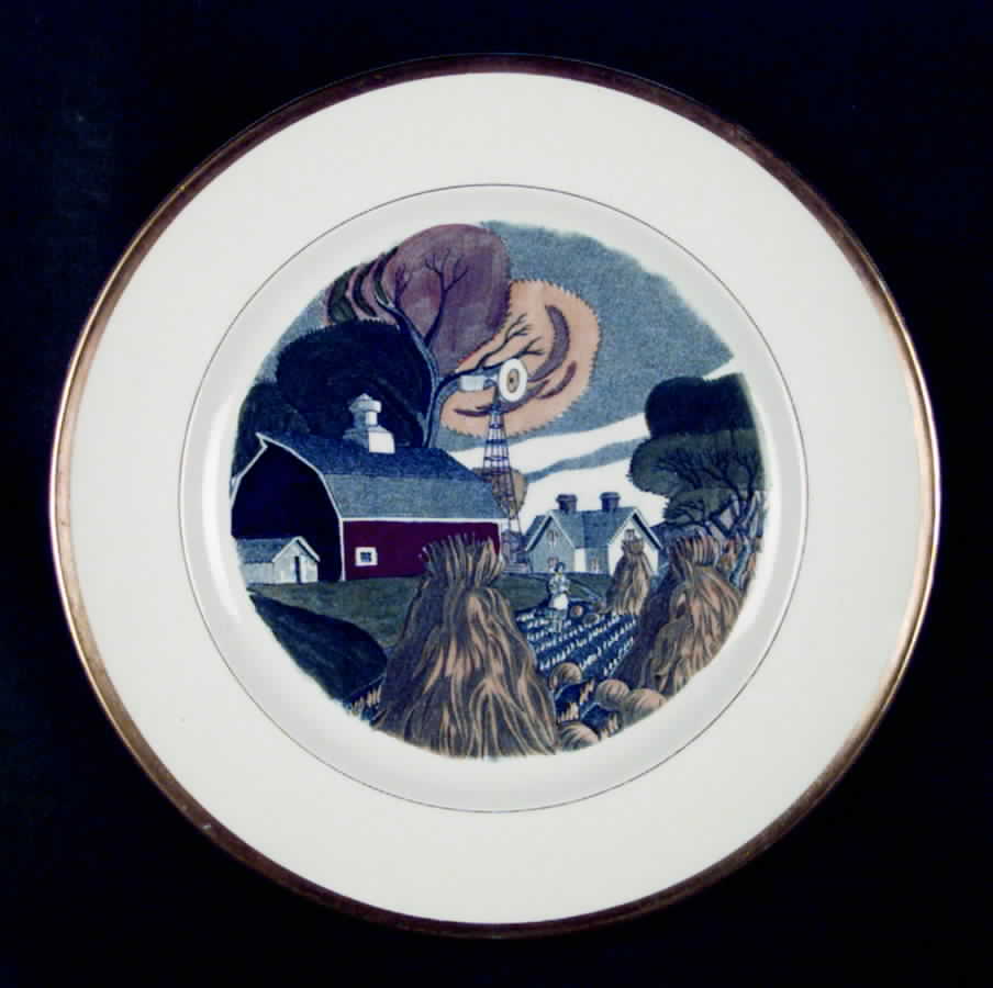 The Red Barn Dinner Plate by Adams China-1