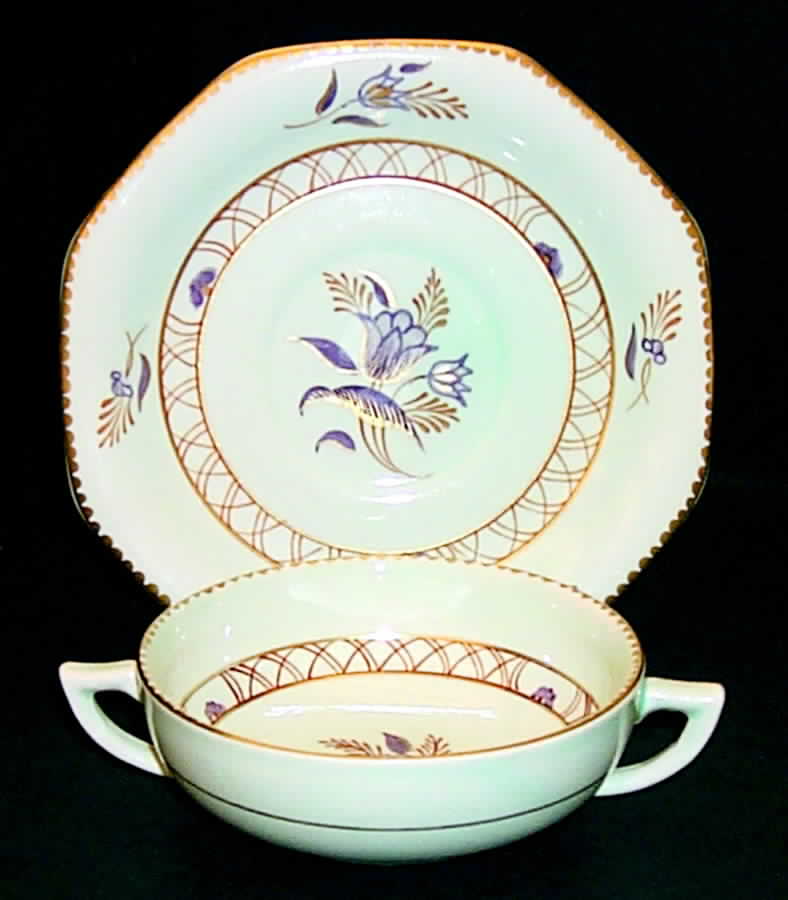 Regent Flat Cream Soup Bowl & Saucer Set by Adams China-1