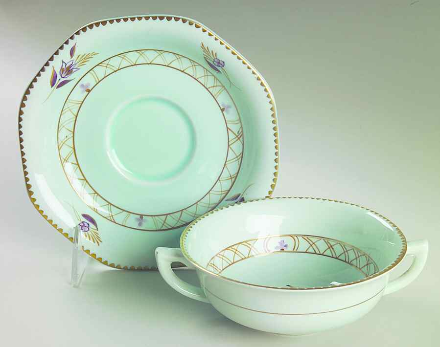 Regent Flat Cream Soup Bowl & Saucer Set by Adams China-1