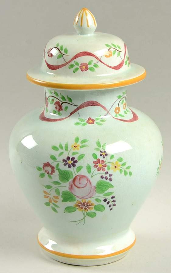 Ribbon Large Ginger Jar & Lid by Adams China-1